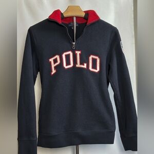 Blue Polo Sweater. Kids LG 14-16